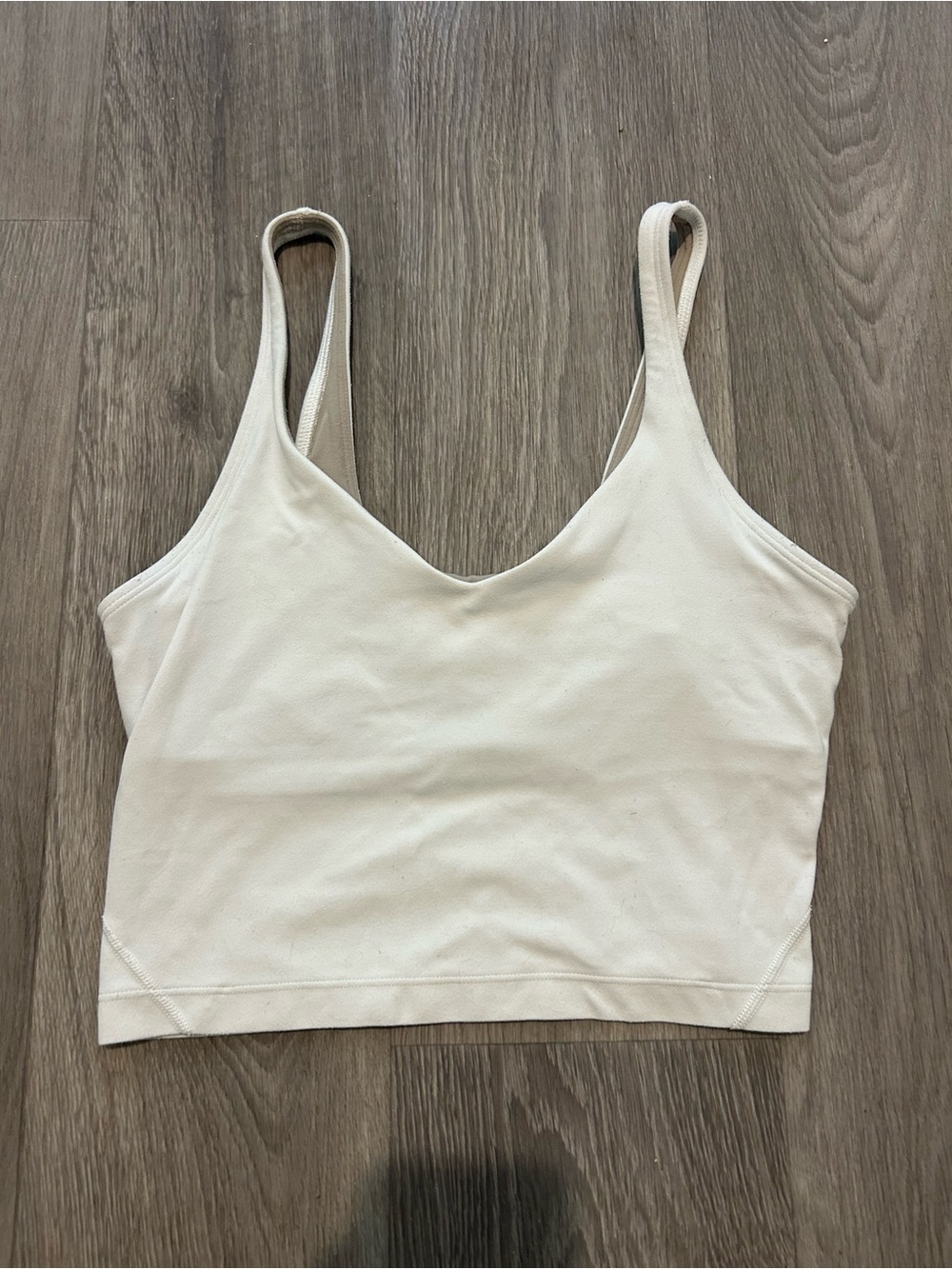 lululemon cropped align tank in white